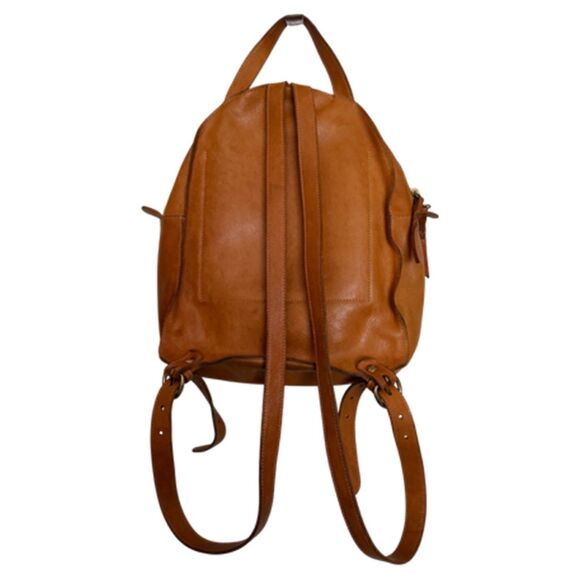 Il Bisonte Saddle Brown Leather Backpack - Picture 5 of 17